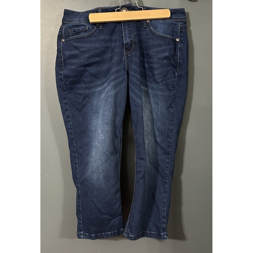 Hydraulic Nolita Mid Rise Curvy Capri Womens Stretch Blue Jeans Size 6